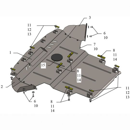 Kolchuga Защита двигателя, КПП и радиатора на Audi A4 B6 '00-04