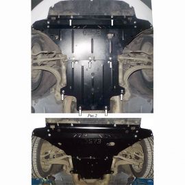 Kolchuga Защита двигателя, КПП и радиатора на Audi A4 B8 '07-11 (ZiPoFlex-оцинковка)