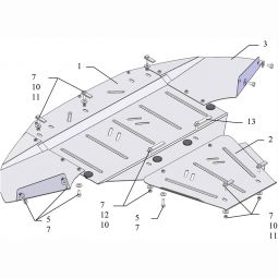 Kolchuga Защита двигателя, КПП и радиатора на Audi A6 C6 '04-11