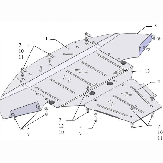 Kolchuga Защита двигателя, КПП и радиатора на Audi A6 C6 '04-11