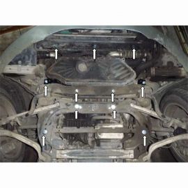 Kolchuga Защита двигателя, КПП и радиатора на Audi A8 D3 '05-09 (ZiPoFlex-оцинковка)