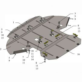 Kolchuga Защита двигателя, КПП и радиатора на Audi A8 D3 '05-09 (ZiPoFlex-оцинковка)