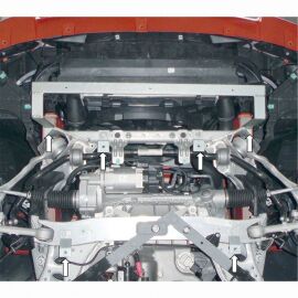 Kolchuga Защита радиатора и частично двигателя на BMW X1 (E84) '09-15 (ZiPoFlex-оцинковка)