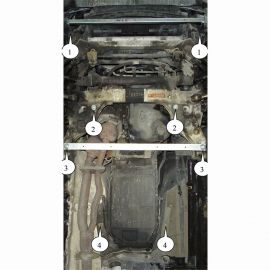 Kolchuga Защита двигателя, КПП и радиатора на BMW 1 (E87) '04-12 120i (ZiPoFlex-оцинковка)