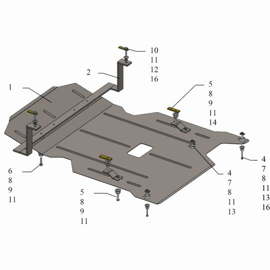 Kolchuga Защита двигателя и радиатора на BMW 3 (E90) '05- Kolchuga Защита двигателя и радиатора на BMW 3 (E90) '05-
