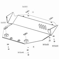 Kolchuga Защита двигателя и радиатора на BMW 5 (E34) '88-96