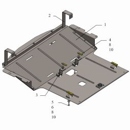 Kolchuga Защита двигателя и радиатора на BMW 5 (E60/E61) '03-10