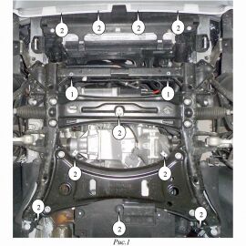 Kolchuga Защита двигателя и радиатора на BMW X3 (F25) '10-17 xDrive