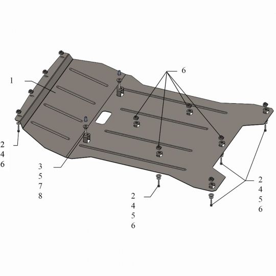Kolchuga Защита двигателя и радиатора на BMW X3 (F25) '10-17 xDrive Kolchuga Защита двигателя и радиатора на BMW X3 (F25) '10-17 xDrive