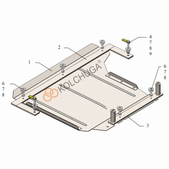 Kolchuga Защита КПП на BMW 5 (E60/E61) '03-10 Kolchuga Защита КПП на BMW 5 (E60/E61) '03-10
