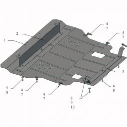 Kolchuga Защита двигателя, КПП и радиатора на Богдан 2110-2111 '09-