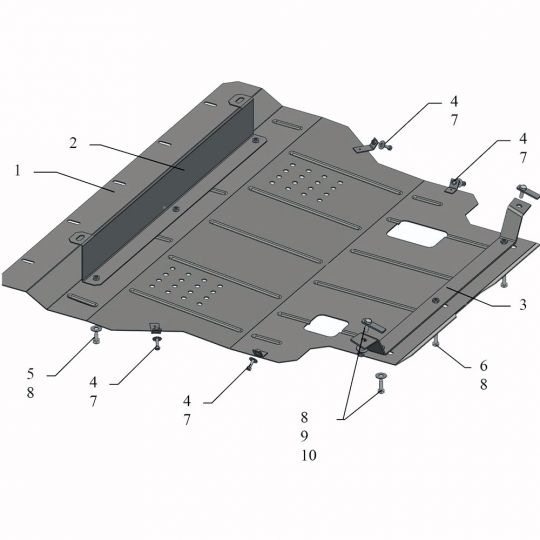 Kolchuga Защита двигателя, КПП и радиатора на Богдан 2110-2111 '09- Kolchuga Защита двигателя, КПП и радиатора на Богдан 2110-2111 '09-