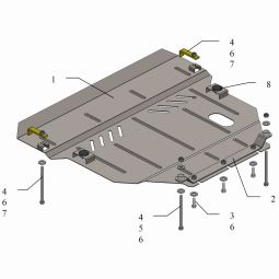Kolchuga Защита двигателя, КПП и радиатора на BYD F6 '07-