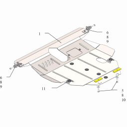Kolchuga Защита двигателя, КПП и радиатора на BYD G3 '09-