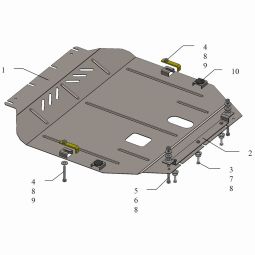Kolchuga Защита двигателя, КПП и радиатора на BYD G6 '10-