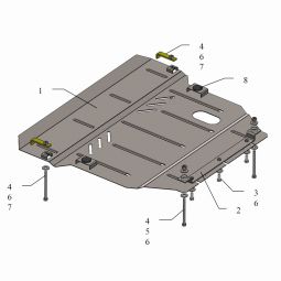 Kolchuga Защита двигателя, КПП и радиатора на BYD G6 '10-