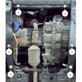 Kolchuga Защита двигателя и КПП на Cadillac ELR '13-16