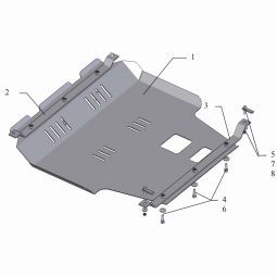 Kolchuga Защита двигателя, КПП и радиатора на Changan Benni '09-
