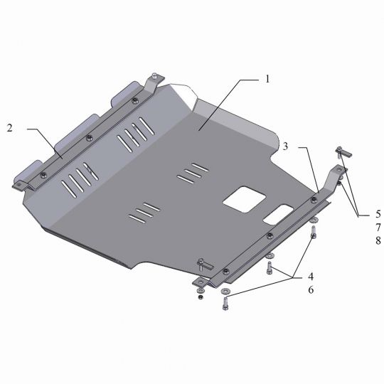Kolchuga Защита двигателя, КПП и радиатора на Changan Benni '09-