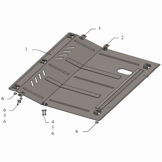 Kolchuga Защита двигателя и КПП на Chery Arrizo 7 '13- Kolchuga Защита двигателя и КПП на Chery Arrizo 7 '13-