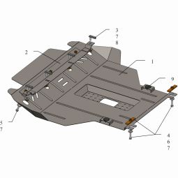 Kolchuga Защита двигателя, КПП и радиатора на Chery Amulet '03-14