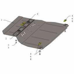 Kolchuga Защита двигателя, КПП и радиатора на Chery Beat '10-