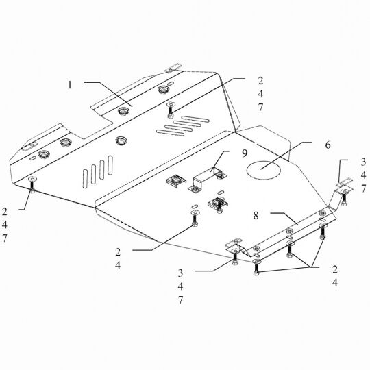 Kolchuga Защита двигателя, КПП и радиатора на Chery Eastar I '03-12 Kolchuga Защита двигателя, КПП и радиатора на Chery Eastar I '03-12