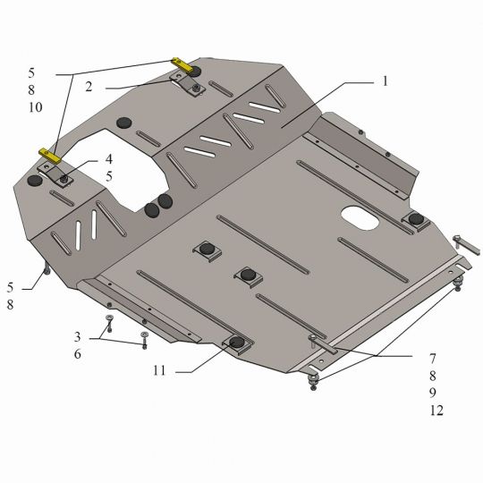 Kolchuga Защита двигателя, КПП и радиатора на Chery Elara '06- Kolchuga Защита двигателя, КПП и радиатора на Chery Elara '06-