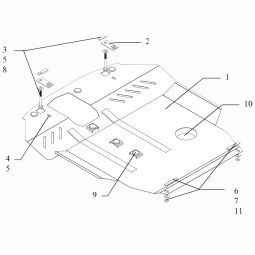 Kolchuga Защита двигателя, КПП и радиатора на Chery Elara '06-