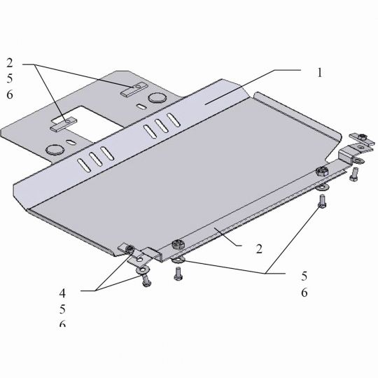 Kolchuga Защита двигателя, КПП и радиатора на Chery Kimo '07- Kolchuga Защита двигателя, КПП и радиатора на Chery Kimo '07-