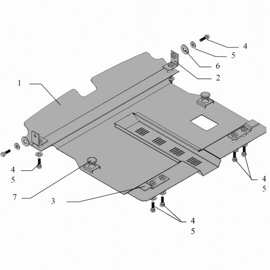 Kolchuga Защита двигателя, КПП и радиатора на Chery QQ '03- Kolchuga Защита двигателя, КПП и радиатора на Chery QQ '03-