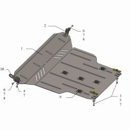 Kolchuga Защита двигателя, КПП и радиатора на Chery Tiggo 3 '14-