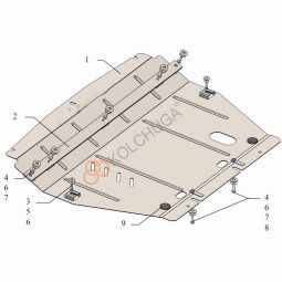 Kolchuga Защита двигателя, КПП и радиатора на Chery Tiggo 7 '16-