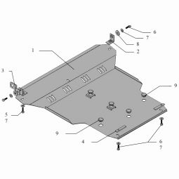 Kolchuga Защита двигателя, КПП и радиатора на Chery Tiggo (T11) '05-10