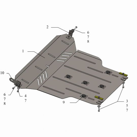 Kolchuga Защита двигателя, КПП и радиатора на Chery Tiggo (T11) '10- (ZiPoFlex-оцинковка) Kolchuga Защита двигателя, КПП и радиатора на Chery Tiggo (T11) '10- (ZiPoFlex-оцинковка)