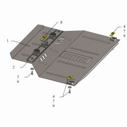 Kolchuga Защита двигателя, КПП и радиатора на Chery X1 '10-
