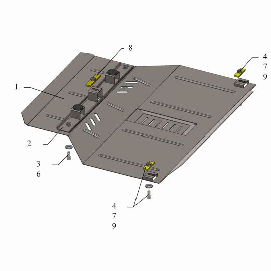Kolchuga Защита двигателя, КПП и радиатора на Chery X1 '10-