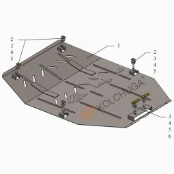 Kolchuga Защита двигателя и КПП на Chevrolet Malibu IX '15-