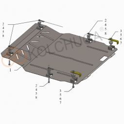 Kolchuga Защита двигателя и КПП на Chevrolet Volt I '10-15 hybrid (ZiPoFlex)