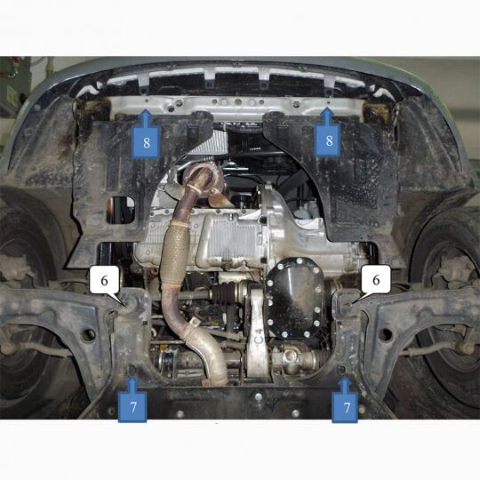 Kolchuga Защита двигателя, КПП и радиатора на Chevrolet Lacetti '02- Kolchuga Защита двигателя, КПП и радиатора на Chevrolet Lacetti '02-