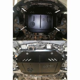Kolchuga Защита двигателя, КПП и части раздатки на Chevrolet Captiva '11- (V-2,4) (ZiPoFlex-оцинковка)