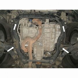 Kolchuga Защита двигателя, КПП и части раздатки на Chevrolet Captiva '11- (V-3,0) (ZiPoFlex-оцинковка)