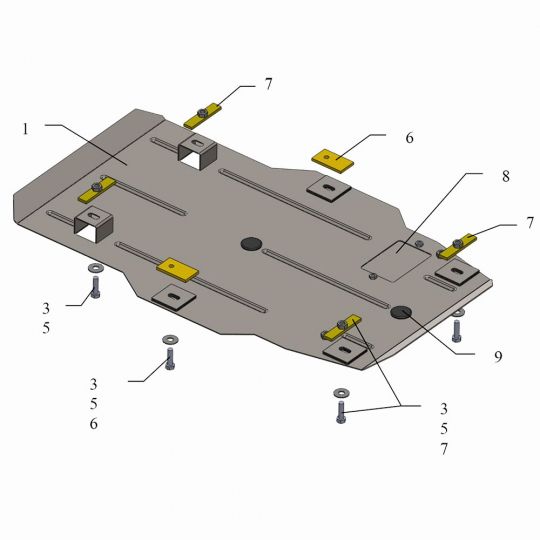 Kolchuga Защита двигателя и радиатора на Chevrolet Camaro V '09-15 Kolchuga Защита двигателя и радиатора на Chevrolet Camaro V '09-15