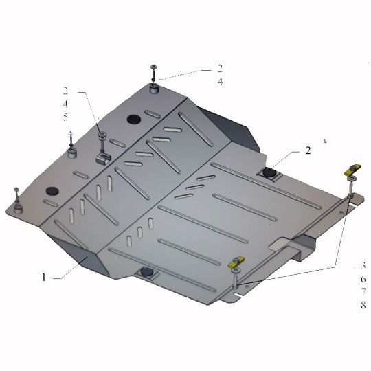 Kolchuga Защита двигателя, КПП и абсорбера на Citroen C1 II '14- Kolchuga Защита двигателя, КПП и абсорбера на Citroen C1 II '14-