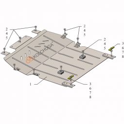 Kolchuga Защита двигателя и КПП на Citroen C4 Picasso Spacetourer II '18-
