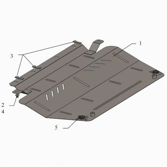 Kolchuga Защита двигателя, КПП и части радиатора на Citroen C5 II '08- Kolchuga Защита двигателя, КПП и части радиатора на Citroen C5 II '08-