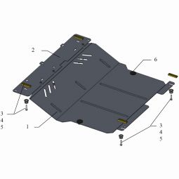 Kolchuga Защита двигателя, КПП и радиатора на Citroen C1 I '05-14