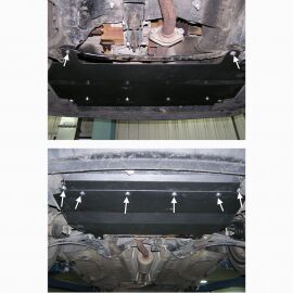 Kolchuga Защита двигателя, КПП и радиатора на Citroen C2 '03-10 (ZiPoFlex-оцинковка)