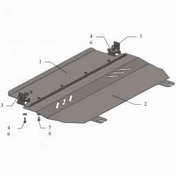 Kolchuga Защита двигателя, КПП и радиатора на Citroen C3 II '09-16 (V-1,6 ЕР6) (ZiPoFlex-оцинковка)