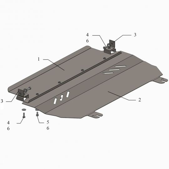 Kolchuga Защита двигателя, КПП и радиатора на Citroen C3 II '09-16 (V-1,6 ЕР6) Kolchuga Защита двигателя, КПП и радиатора на Citroen C3 II '09-16 (V-1,6 ЕР6)